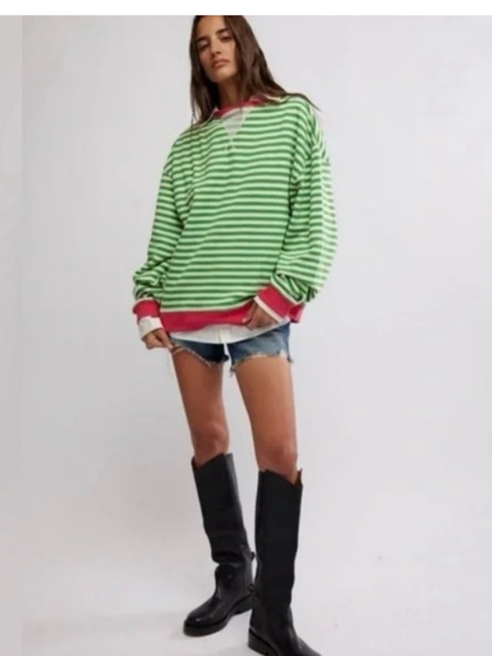 Free People Gorgeous Oversized Terry Sweatshirt ❤️ NWOT - Picture 11 of 11